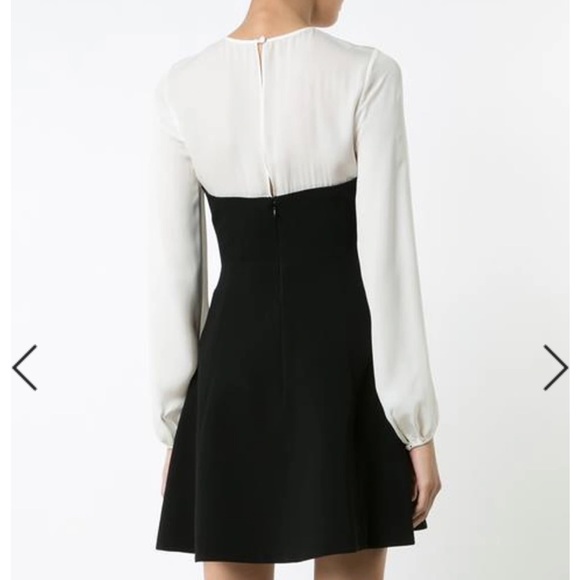 Cinq À Sept Seraphina Two-tone Long-sleeve Mini Dress - Picture 2 of 6